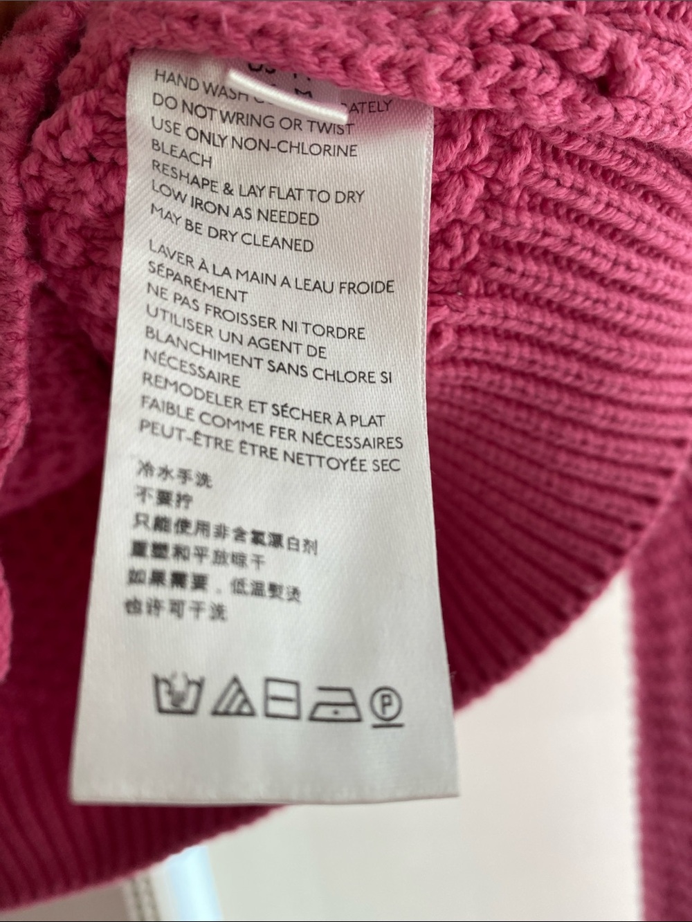 Free People Lila Knit Cardigan Cotton Blend Plumdrop (Dark Bubblegum Pink) Size - Picture 6 of 9